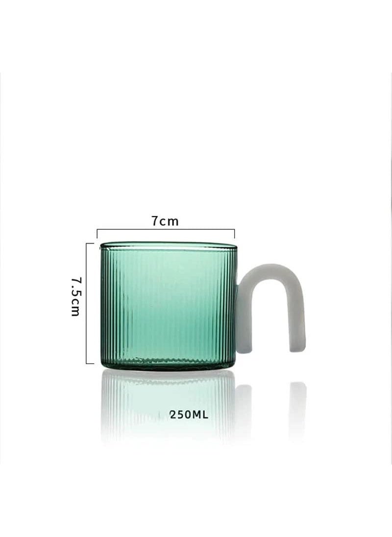 Calyrex Colorful Glass Coffee Cup Heat Resistant Coffee Cup for Milk Tea Office Drinks Birthday Gift Coffee Mugs