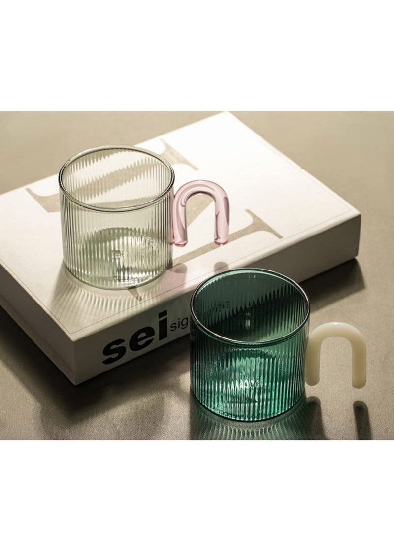 Calyrex Colorful Glass Coffee Cup Heat Resistant Coffee Cup for Milk Tea Office Drinks Birthday Gift Coffee Mugs