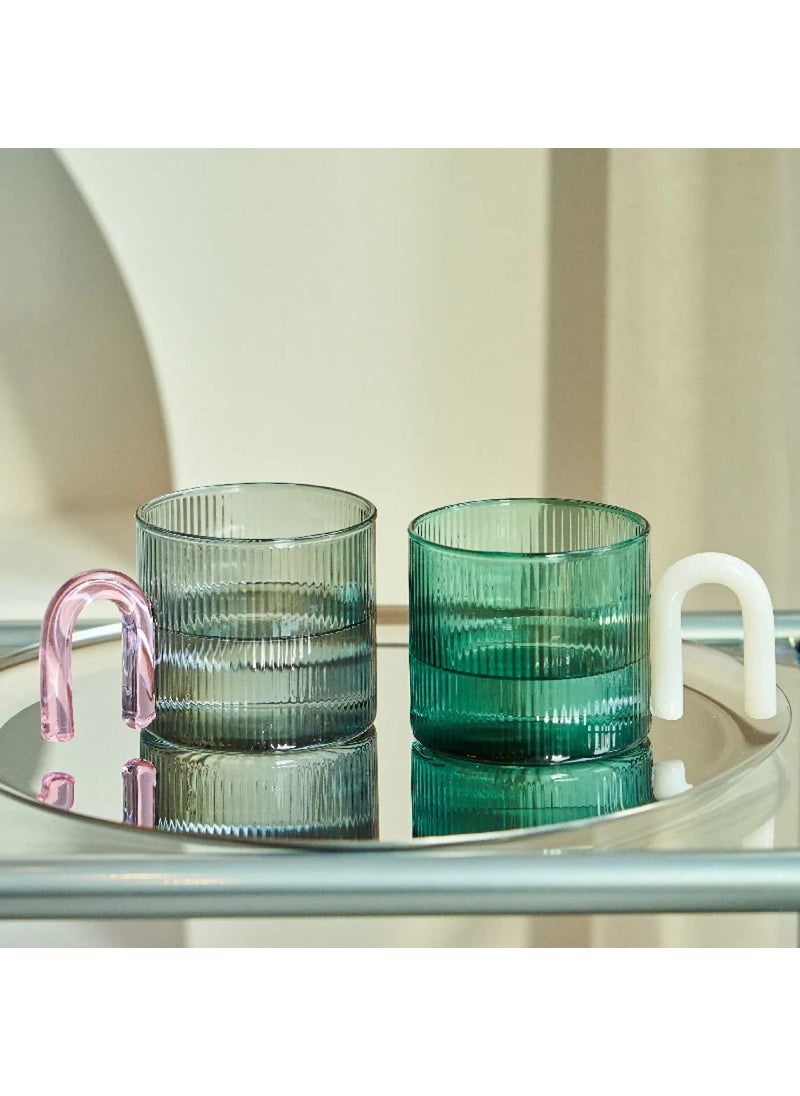 Calyrex Colorful Glass Coffee Cup Heat Resistant Coffee Cup for Milk Tea Office Drinks Birthday Gift Coffee Mugs