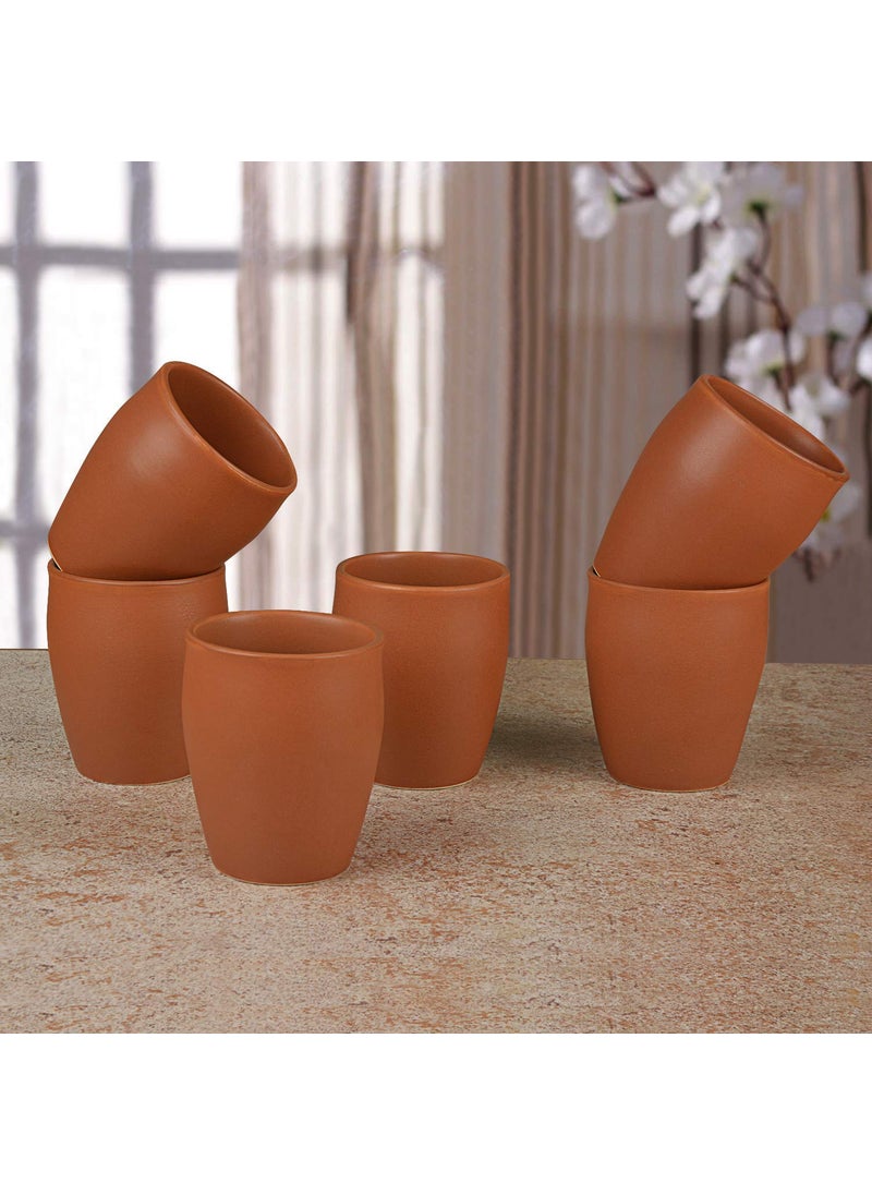 KHODIYAR Ceramic Kullad Tea Cup Coffee Cup Set of 6