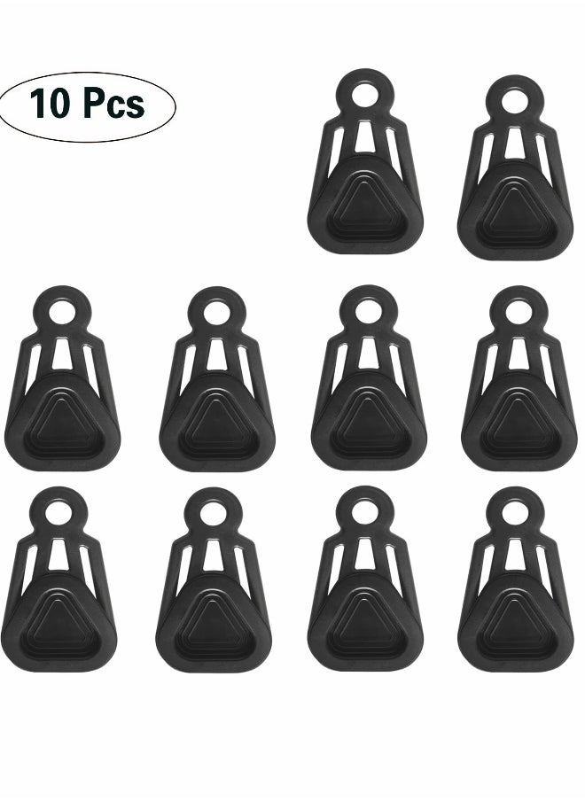 Tarp Clips Set, Outdoor Camping Climbing Tent Fixing Clip Heavy Duty Lock Grip Awning Clamps Multipurpose Windproof Wind Rope - Accessories 10 Pcs