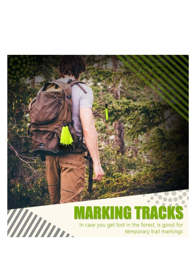 Trail Markers, Reflective Tree Tacks, Hunting Reflector Tacks, Made of Quality Plastic and Iron, Reliable and Sustained, Trail Marking Ribbon with Clips for Hiking, Hunting, Outdoor, Running