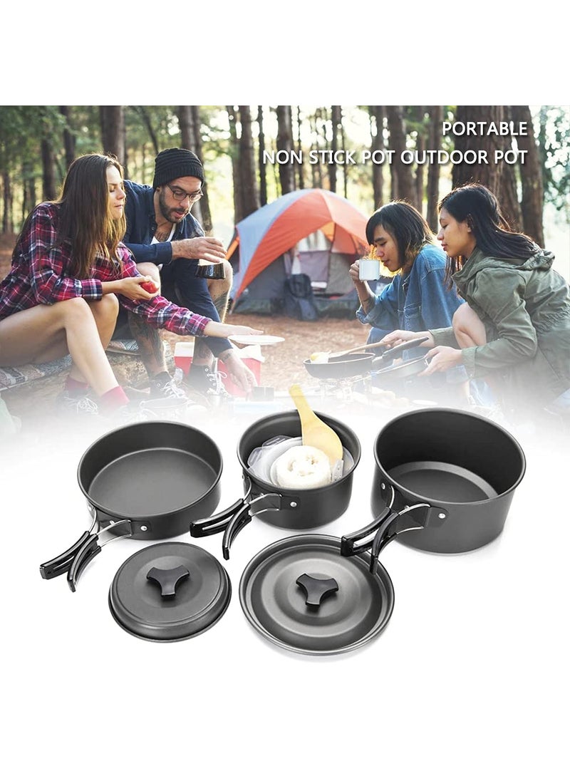 UDee Camping Cookware Kit Outdoor Aluminum Cooking Set