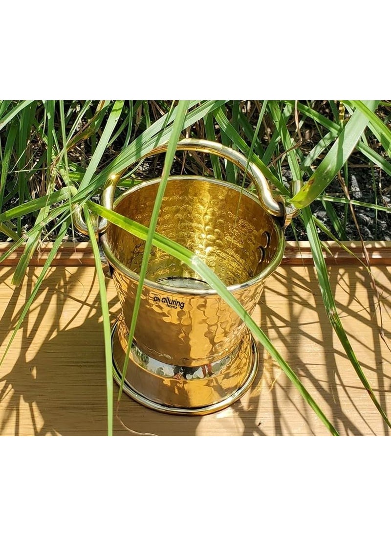 Alluring Homz Copper Steel BucketBalti Hammered Design Used for Serving DaalCurryRaita at Restaurant Hotel Kitchen TablewareUsed in Serving Food10x10cm400 ml 1Piece