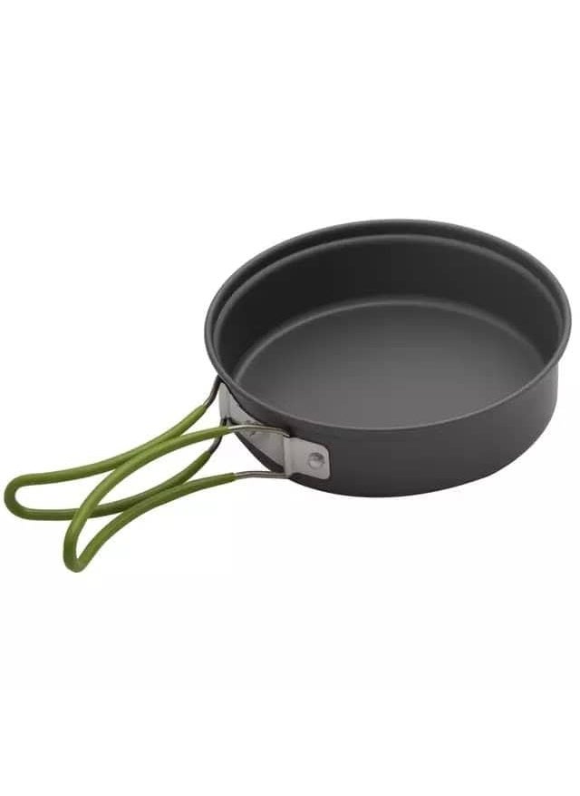 TrekEaze Camping Cookware Mess Kit Lightweight Hiking Cookware Set with Kettle and Mesh Bag Nonstick Aluminum Cooking Kit Outdoor Pot Pan Kettle Backpacking Mess Kit with Bowls