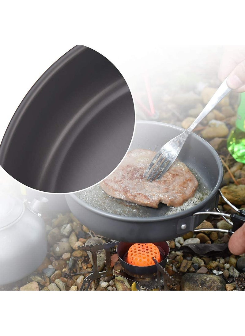 TrekEaze Camping Cookware Set Lightweight Hiking Cooking Set with Mesh Bag Nonstick Aluminum Cooking KitOutdoor Pot Pan Kettle Set