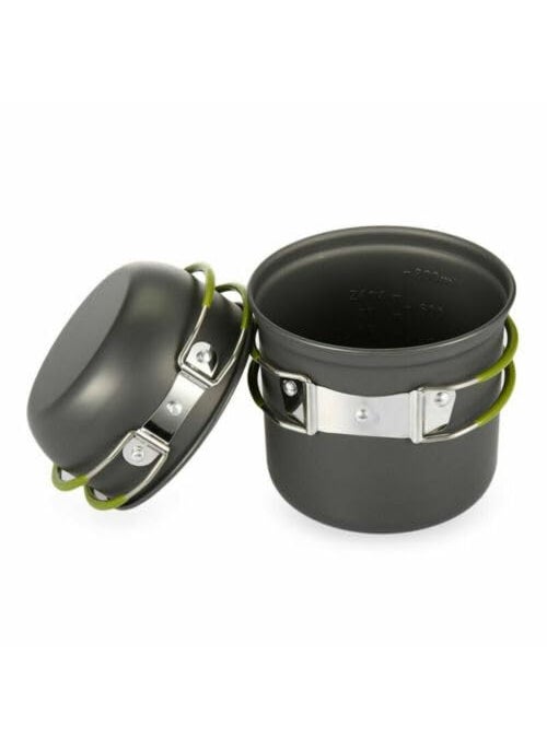 TrekEaze Camping Cookware Mess Kit Hiking Backpacking Picnic Cooking Bowl Non Stick Pot Camping Cooking Set