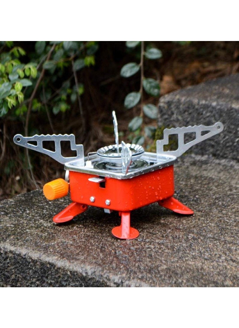 CLUEMART UltraLight Small Volume Folding Camping Butane Gas Stove Burner with Storage Bag