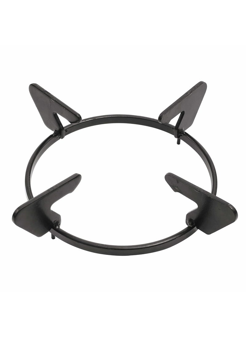 Itida Gas Stove Pan Support Round Shape Size 15x15x5cm Black Colour MaterialIron Pack of 3 Units