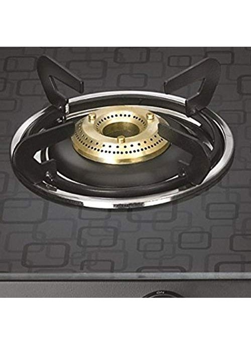 Itida Gas Stove Pan Support Round Shape Size 15x15x5cm Black Colour MaterialIron Pack of 3 Units