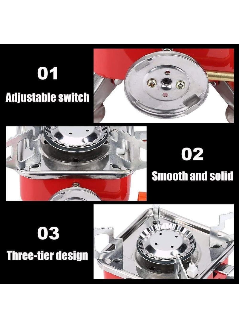 Device Steel GasPowered Portable Card Type Stove Butane Burner For Outdoor Camping