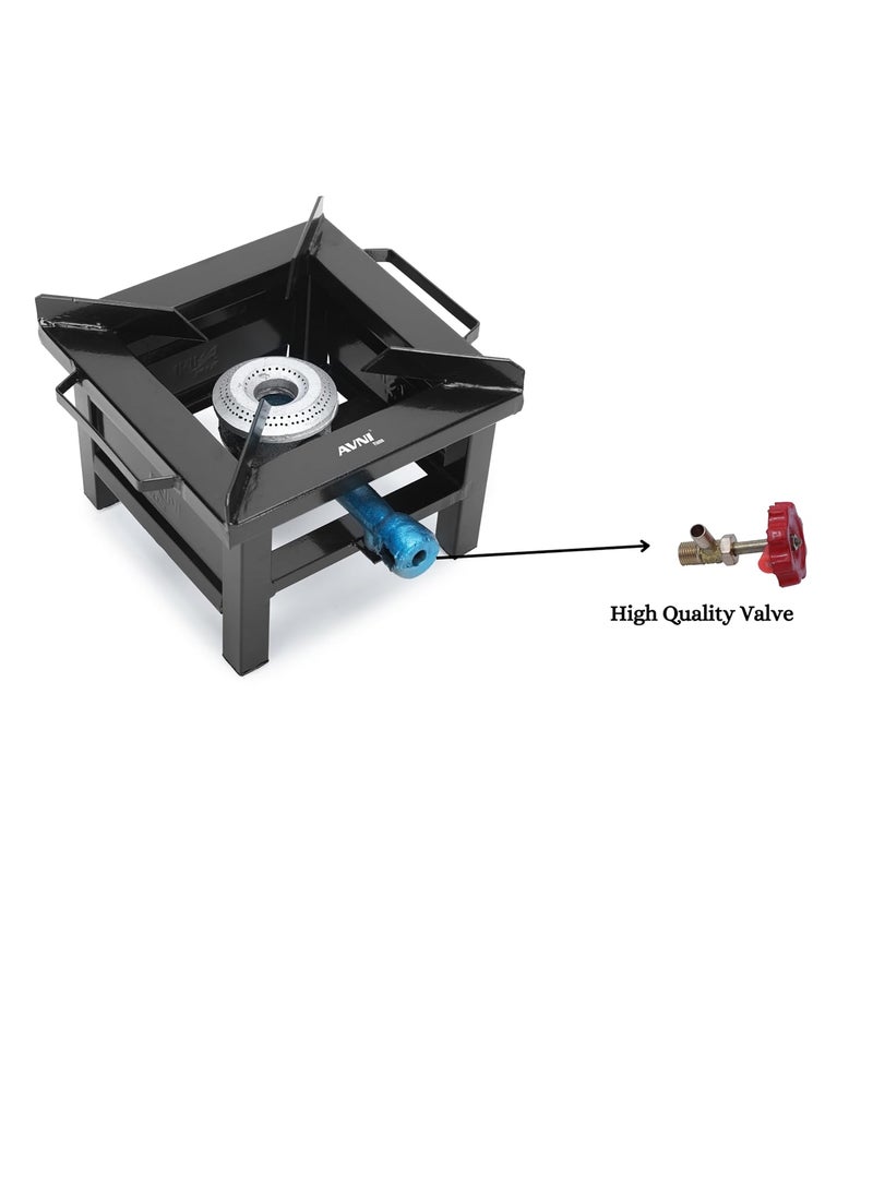 AVNI Commercial Gas Stove Small Size Gas Bhatti 10108 Manual Ignition
