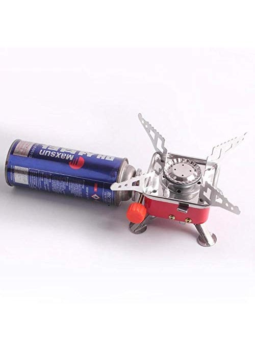 Supreme Mall Label Mini Camping Stove Portable Mini Outdoor Folding Metal Camping Gas Stove Picnic Cookware Cooking Tool for Camping Outdoor Hiking