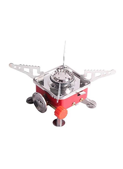 Supreme Mall Label Mini Camping Stove Portable Mini Outdoor Folding Metal Camping Gas Stove Picnic Cookware Cooking Tool for Camping Outdoor Hiking