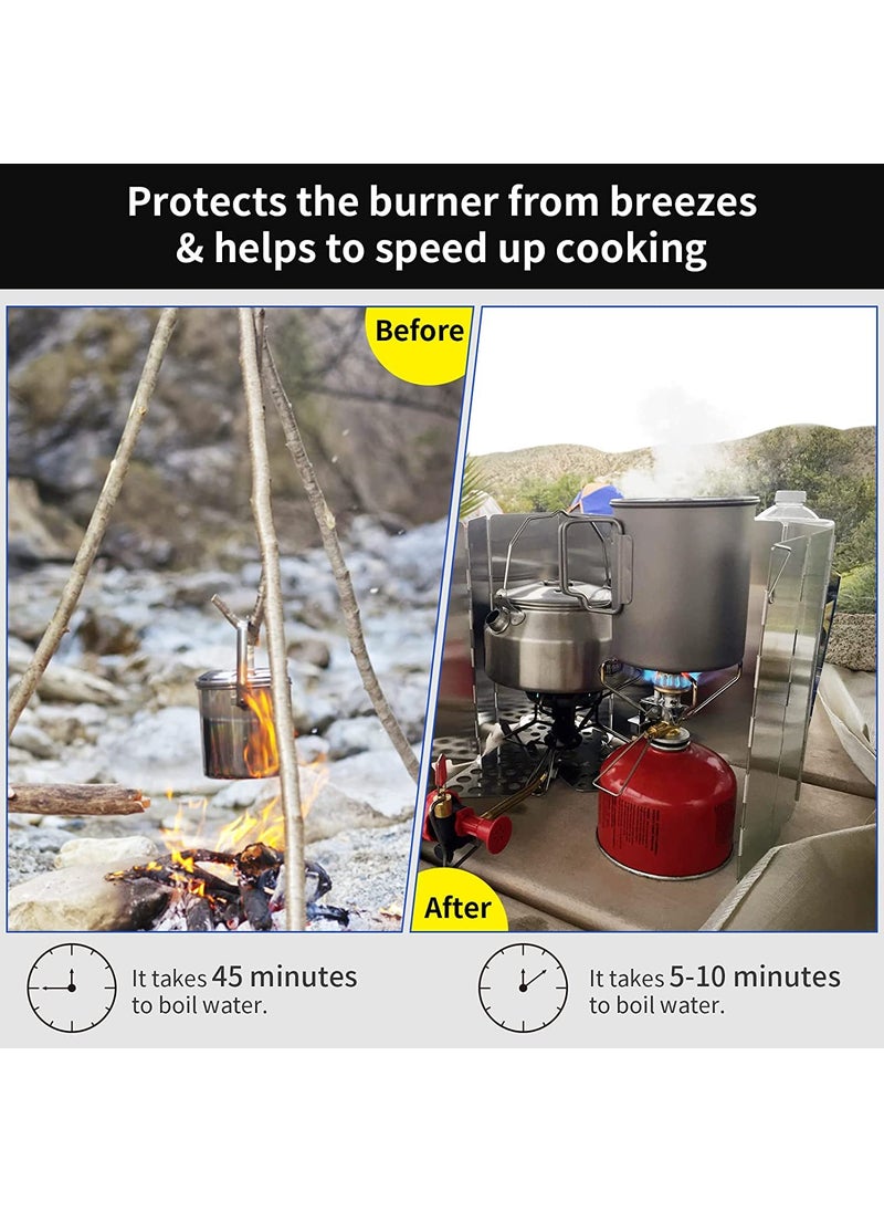 NEAR STOP 10 Plates Foldable Outdoor Camping Cooker Wind Screen Gas Stove Windshield