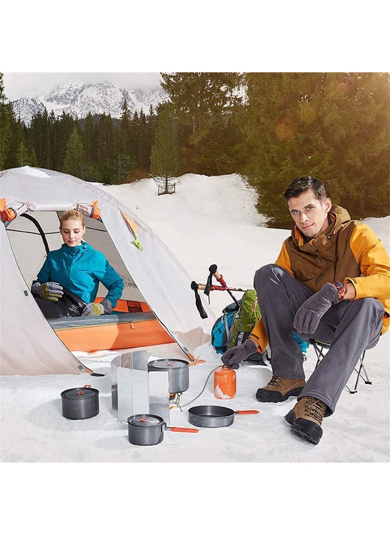 NEAR STOP 10 Plates Stove Windshield Folding Aluminum Camping Burner Windshield Lightweight Com Folding Camp Stove Windscreen with Drawstring Bag for Camping Stoves and Butane Stoves