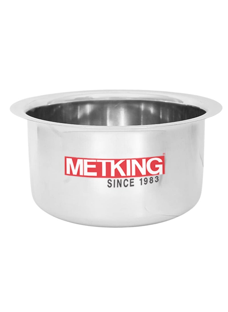 METKING Stainless Steel Tope Milk Boiling Tope Patila Cooking Pot Bagona for Cooking Gas Stove Compatible 42 LTR