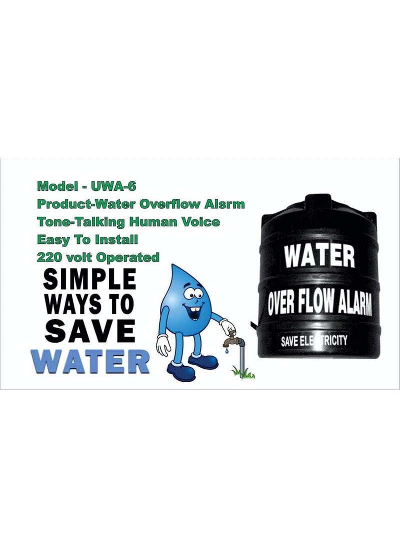 Aarav Plastic Water Tank Overflow Alarm Color Black Pack of 2