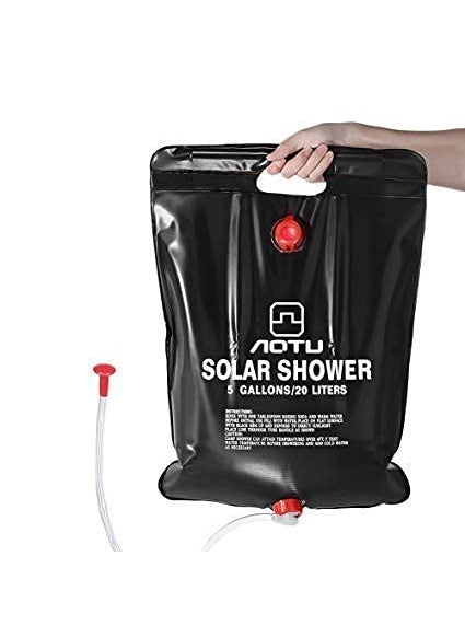 Replex Outdoor Camping Hiking Solar Energy Heated Camp Shower Bag PVC Water Bag 20L 5 Gallons
