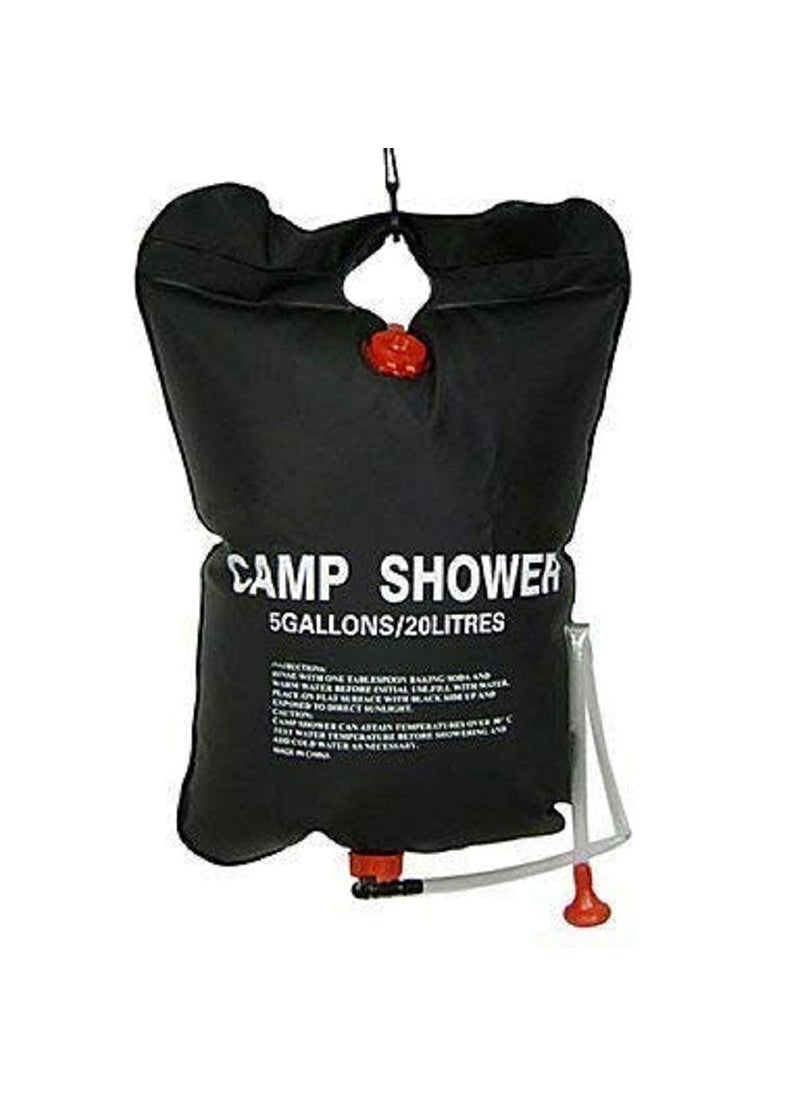 Replex Outdoor Camping Hiking Solar Energy Heated Camp Shower Bag PVC Water Bag 20L 5 Gallons