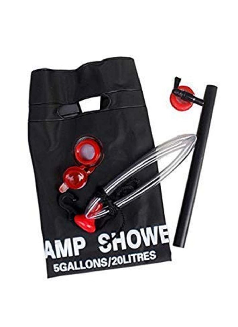 LOMESH Camping Shower Bag 5 gallons 20L Portable Shower Bag for Outdoor Traveling Hiking Summer Shower