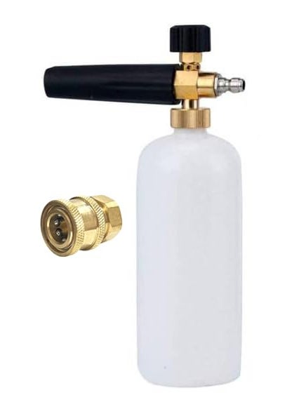 EPITECH MART Plastic Adjustable Foam Cannon 1 Liter Bottle Snow Foam Lance Brass Thread With 14 Quick Connector Foam Blaster For Pressure Gun