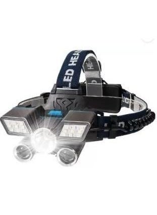 JRS TRADERS USB Rechargeable Headlamp Flashlight Waterproof 9 Modes Work Light for Outdoor Trekking CampingHunting
