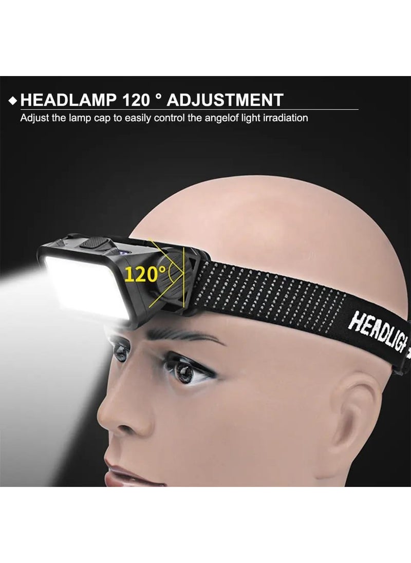 Care 4 Adjustable Long Range Rechargeable HeadTorch Light for Outdoor Activities Camping Trekking Cycling and Many More K351Black