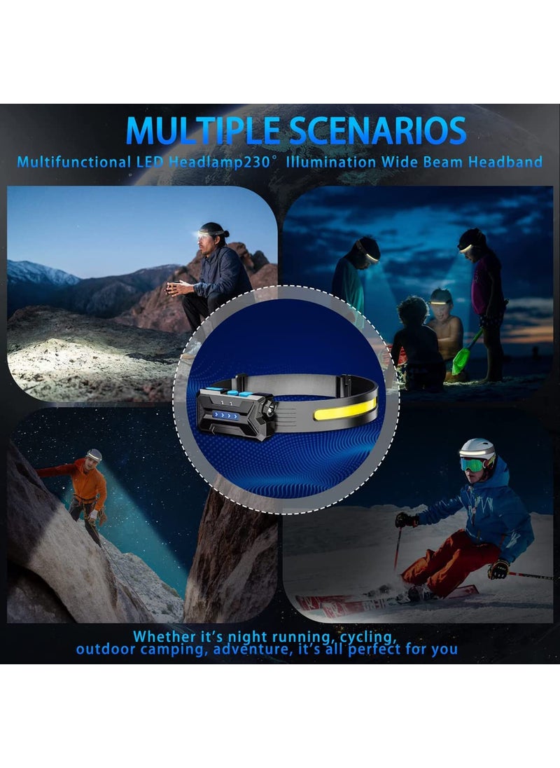 Care 4 Long Range Adjustable Headlamp with Different Light Modes Best for Camping Trekking and Outdoor Activities RechargeableT2801