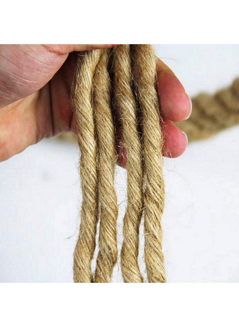 Twisted Manila Rope Jute Rope 125 Inch x 50 Feet Natural Thick Hemp Rope for Nautical Landscaping Railings Hammock Home Decorating