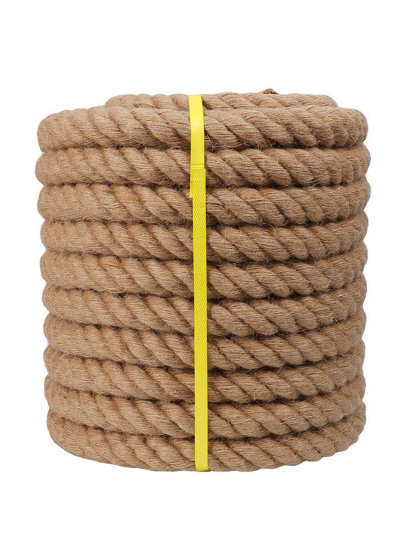 Twisted Manila Rope Jute Rope 125 Inch x 50 Feet Natural Thick Hemp Rope for Nautical Landscaping Railings Hammock Home Decorating