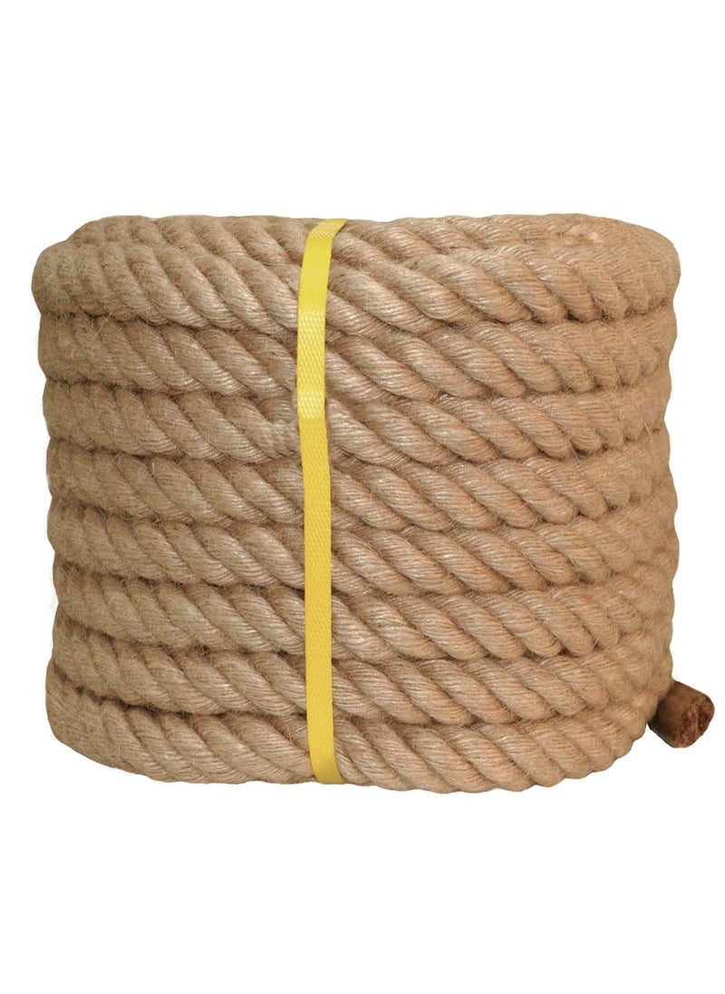 Twisted Manila Rope Jute Rope 1 in x 50 ft Natural Thick Hemp Rope for Crafts Nautical Landscaping Railings Hanging Swing