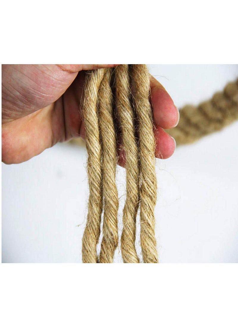 Twisted Manila Rope Jute Rope 1 in x 50 ft Natural Thick Hemp Rope for Crafts Nautical Landscaping Railings Hanging Swing
