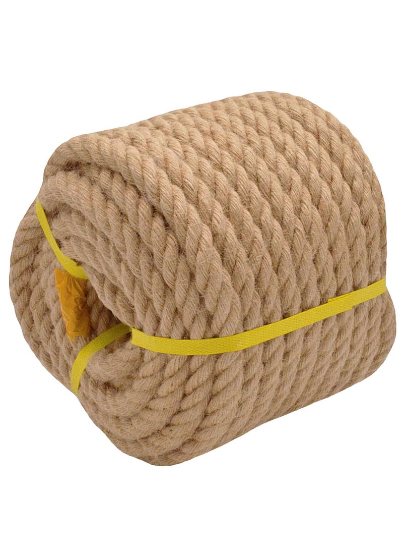 YUZENET Twisted Manila Rope Jute Rope 34 in x 50 ft Natural Thick Hemp Rope for Landscaping Railings Hammock ating