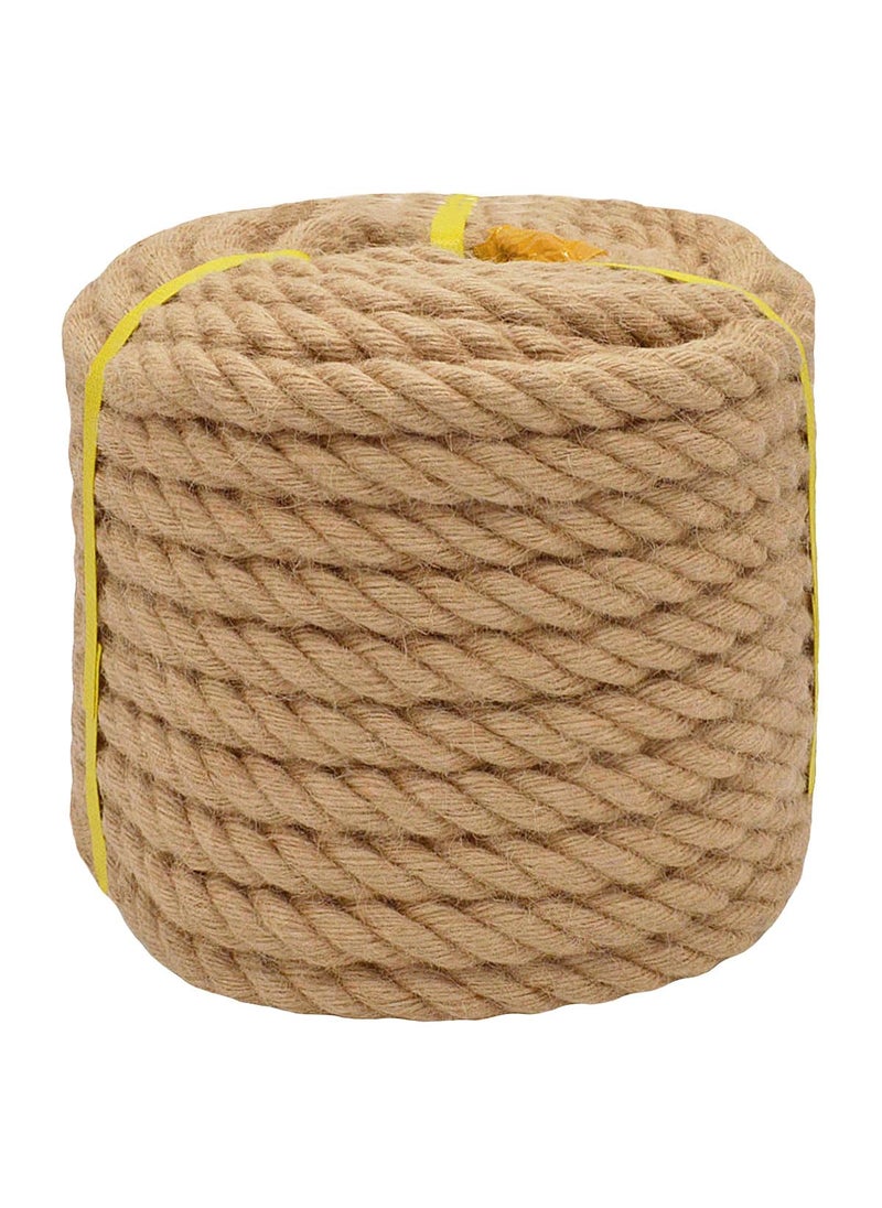 YUZENET Twisted Manila Rope Jute Rope 34 in x 50 ft Natural Thick Hemp Rope for Landscaping Railings Hammock ating