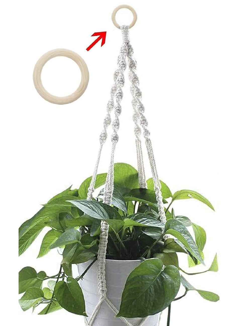OKDEAL Cotton Cord 5mm x 100 Meters Natural Cotton Rope Cotton Cord for Wall Hanging Plant Hangers Crafts Knitting Decorative Projects Soft Undyed Cotton Rope OffWhite