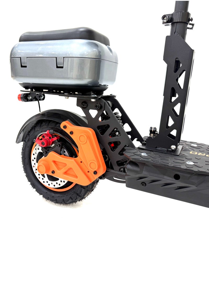 RALLY SCOOTER model M5-PRO, Recomended for adults, 48V 15AH battery, 2000W motor, max speed is 65 km/h, Range is 45-50 km, Include rear box