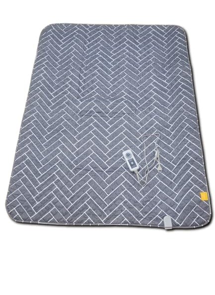 Hanil Medical Thermal Mat Without Stone Under Blanket Polyester ShockProof Heating Electric Double Bed Warmer SkinFriendly 70x53 cm Grey