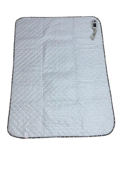 Hanil Medical Thermal Mat Without Stone Under Blanket Polyester ShockProof Heating Electric Double Bed Warmer SkinFriendly 70x53 cm Grey