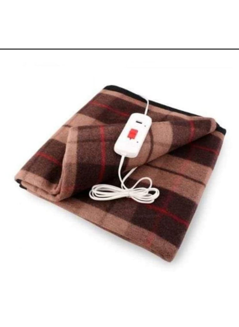 Bezzilish Home Bedding Heated Blanket Electric Throw Soft Electric Blanket for Couch Solid Polyester Double Electric Blanket Fire Resistant Overheat Protected 2