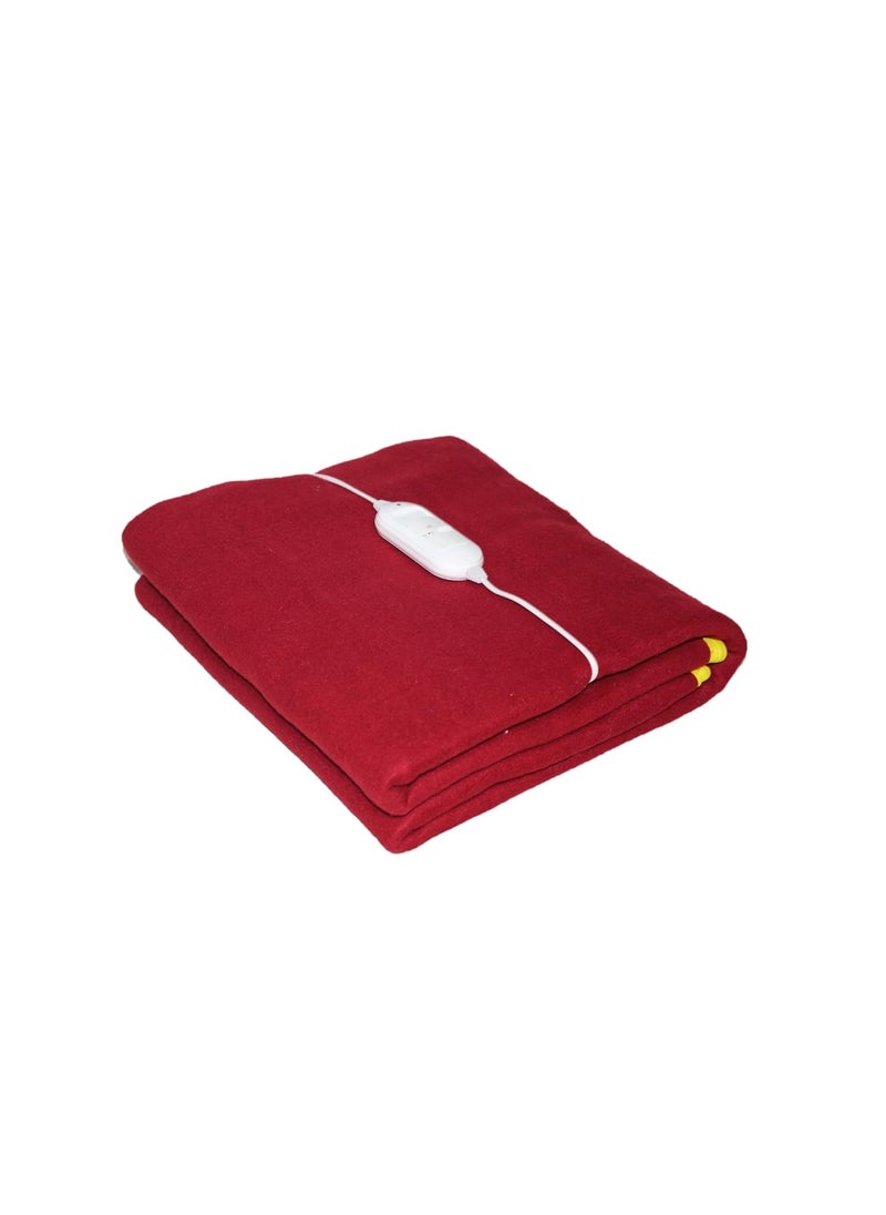 LERVS CollEctioN Premium Polar Electric Bed Warmer Electric Under Blanket Single Bed Size 30x60 inch with 3 Heat Settings Dual Safety Feature with Over Heat ProtectionColor Red