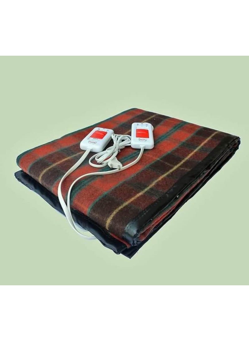 WINSTON HOME Bedding Heated Blanket Electric Throw Soft Electric Blanket for Couch Solid Polyester Double Electric Blanket Fire Resistant Overheat Protected 1