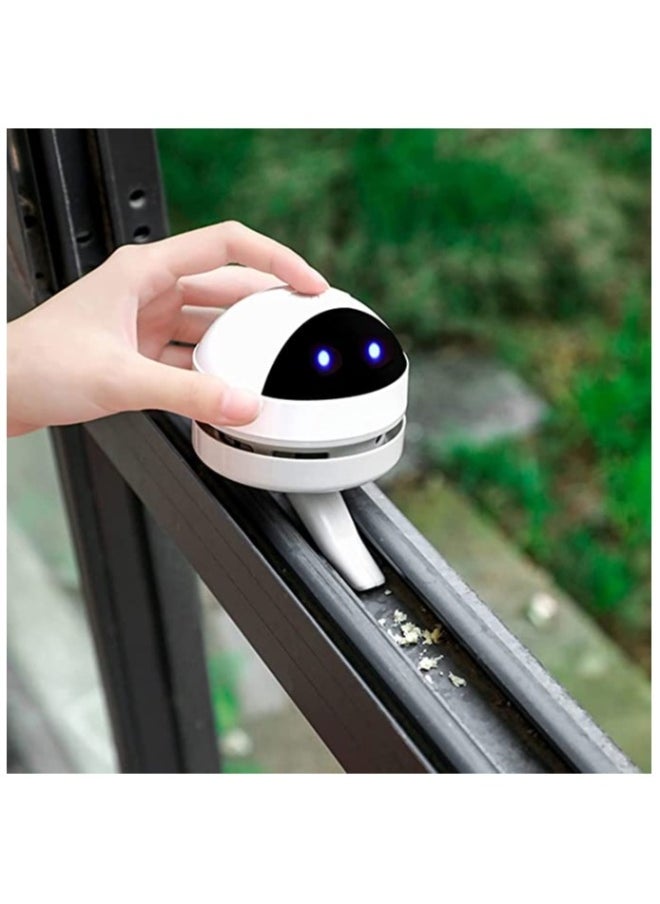Mini Desktop Vacuum Cleaner Robot Vacuum Cleaner for Desktop, Portable Small USB Vacuum Cleaner Quiet Pick up Tiny Items Crumbs Eraser Crumbs Hairs Flakes for Home Office Kitchen Piano Keyboard