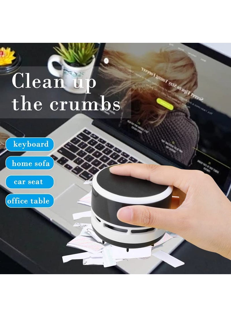 BeFunky Mini Crumb Vacuum Cleaner Portable Desktop Sweeper Handheld Cordless Multifunction Cleaning for HomeOfficeCarsPet Hairs no Battery Included Black