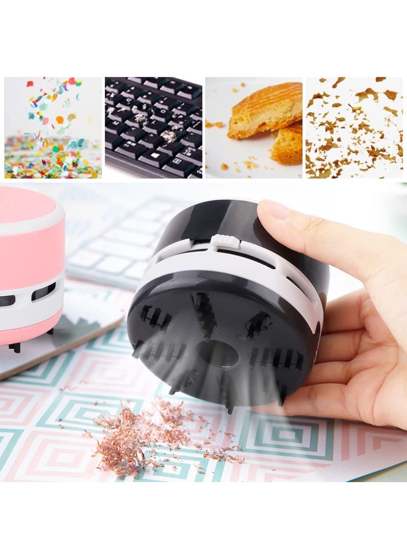 BeFunky Mini Crumb Vacuum Cleaner Portable Desktop Sweeper Handheld Cordless Multifunction Cleaning for HomeOfficeCarsPet Hairs no Battery Included Black