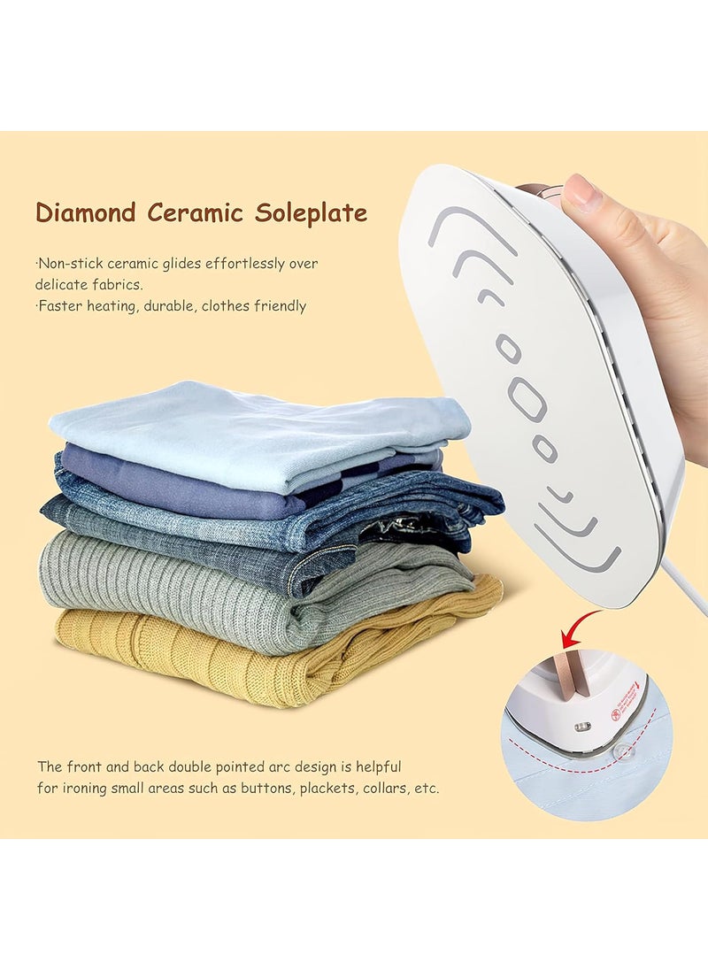 Kidoca Portable Iron for Clothes Travelling Small Iron Box Mini for Travel Compact Foldable Handheld Ironing Machine Lightweight Dual Voltage 120V220V Micro Iron for Easy Use