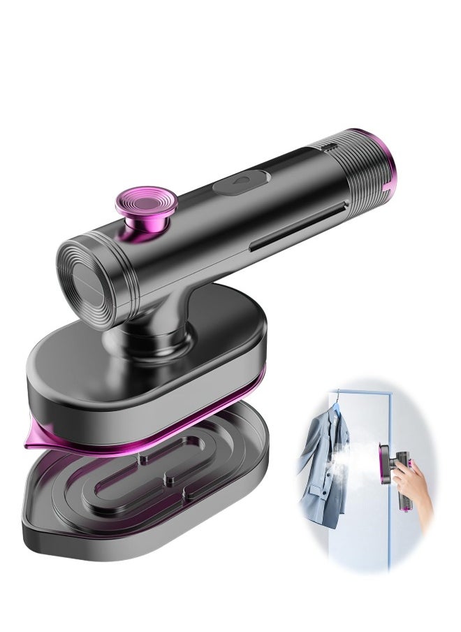 Hand Steamers for Travel Iron, Portable Garment Steamer Travel Iron, Fast Heat-up, Ceramic Nonstick Sole Plate, Dry and Wet Ironing, Suitable for Trips & Home Use