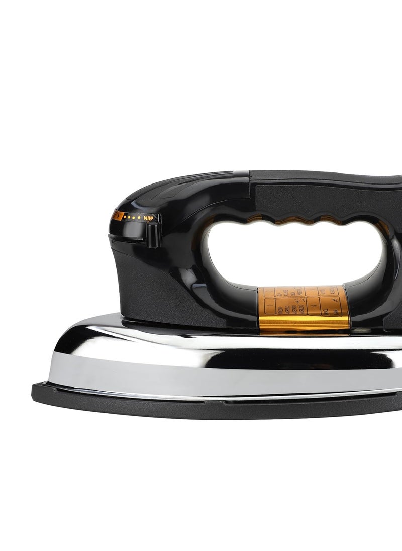 REALTEC 750W Plancha Black Iron Press for Clothes WIth German Technology NonStick Coated Sole Plate Quick Heat Comfortable Handgrip Shock Proof Body 2 Years Manufacturer Warranty