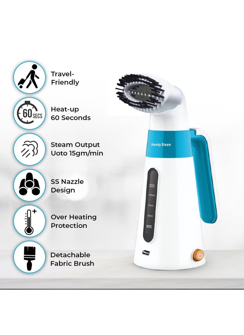 Acesquare Garment Steamer Handy Steam600W with Detachable Fabric Brush 120ml Capacity WhiteBlue