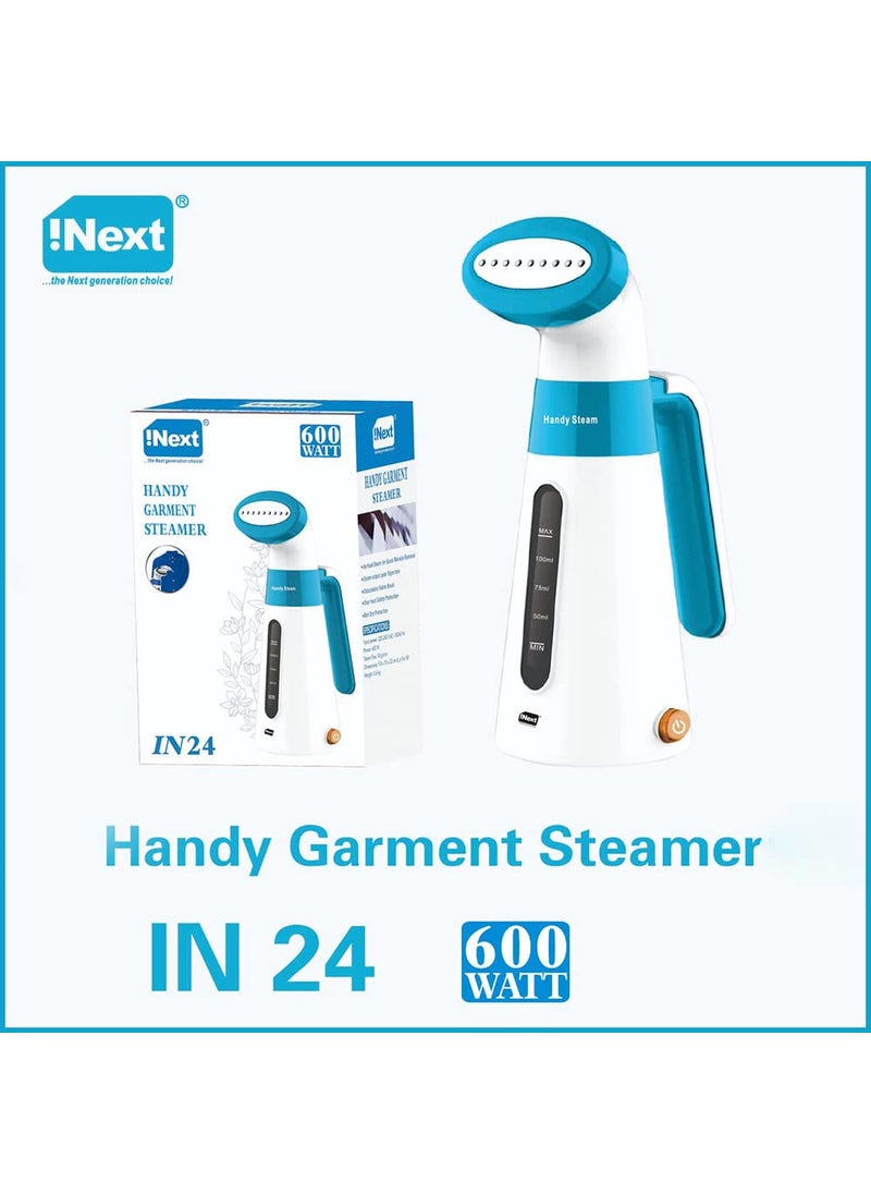 Acesquare Garment Steamer Handy Steam600W with Detachable Fabric Brush 120ml Capacity WhiteBlue